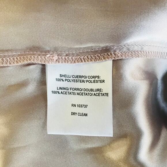 New Donna Morgan Skye Ruffles Cutaway Halter Pink Gown Women's Size 18 - Picture 16 of 16